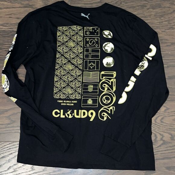 Puma x Cloud9 Carry On 2021 Worlds LS Black Long Sleeve T-Shirt XL NWOT - Picture 3 of 4